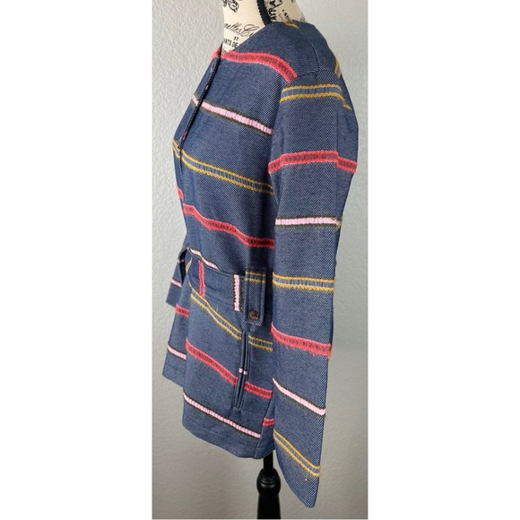 NWT Anthropologie DOLAN Piccadilly Belted Tweed Striped Jacket, size XS - Picture 4 of 12